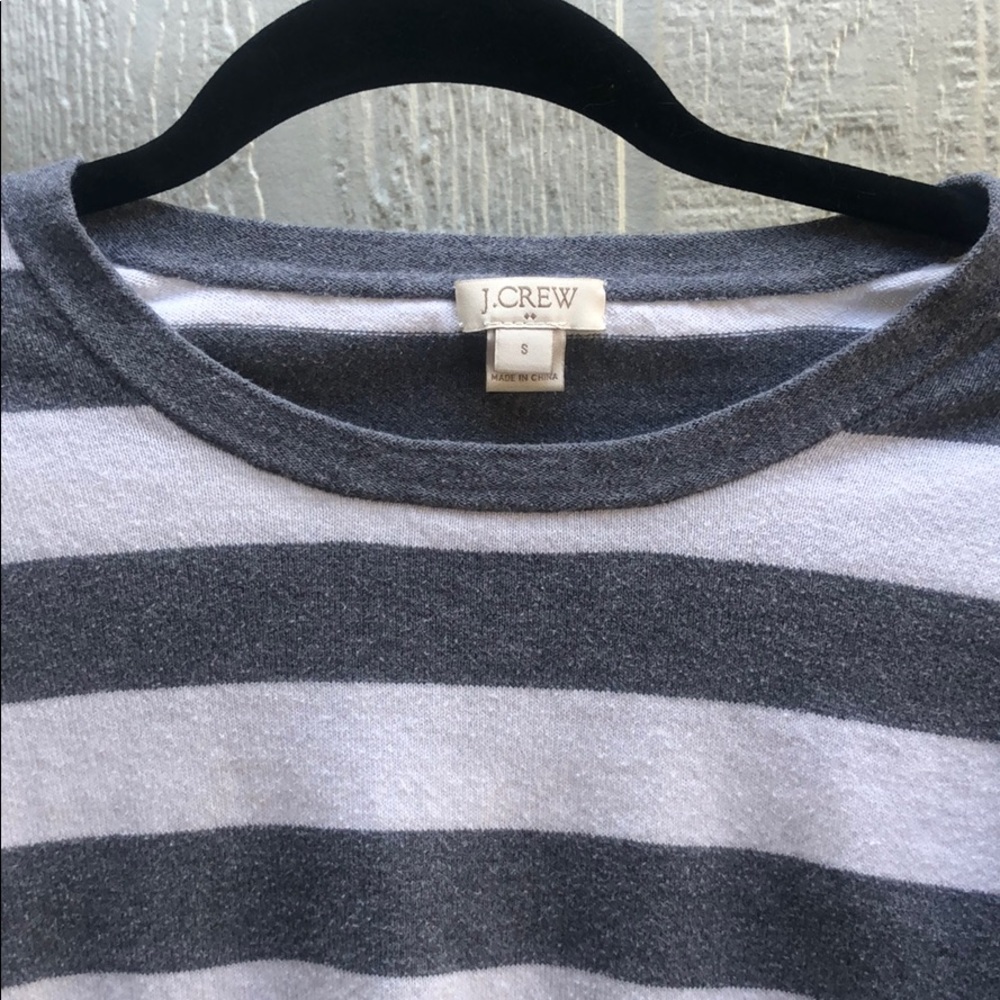 Grey and White J Crew Sweater